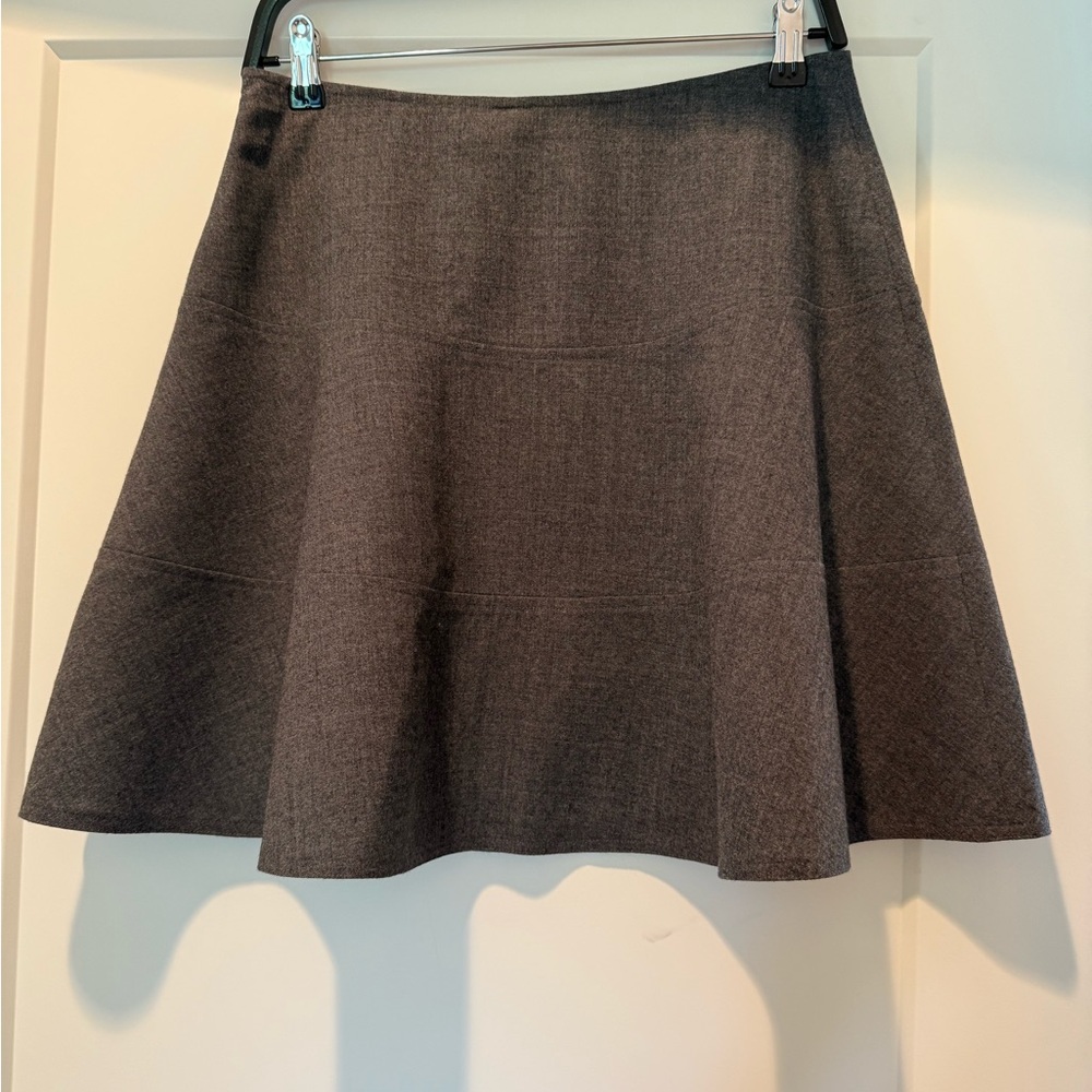 DKNY Gray Wool Skirt